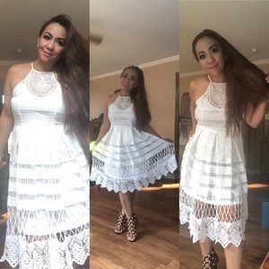 Preloved white dress, size small $30